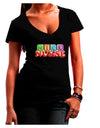 Nicu Nurse Womens V-Neck Dark T-Shirt-Womens V-Neck T-Shirts-TooLoud-Black-Juniors Fitted Small-Davson Sales