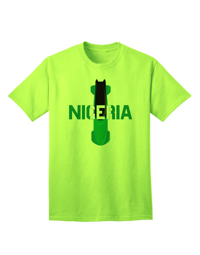 Nigeria Bobsled Adult T-Shirt - A Stylish Addition to Your Wardrobe by TooLoud-Mens T-shirts-TooLoud-Neon-Green-Small-Davson Sales