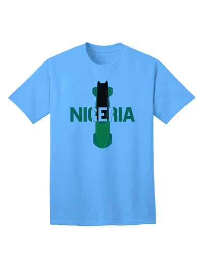 Nigeria Bobsled Adult T-Shirt - A Stylish Addition to Your Wardrobe by TooLoud-Mens T-shirts-TooLoud-Aquatic-Blue-Small-Davson Sales