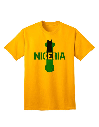 Nigeria Bobsled Adult T-Shirt - A Stylish Addition to Your Wardrobe by TooLoud-Mens T-shirts-TooLoud-Gold-Small-Davson Sales