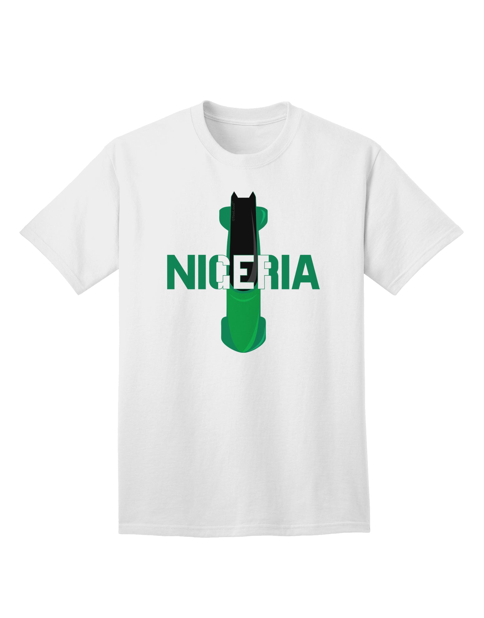 Nigeria Bobsled Adult T-Shirt - A Stylish Addition to Your Wardrobe by TooLoud-Mens T-shirts-TooLoud-White-Small-Davson Sales