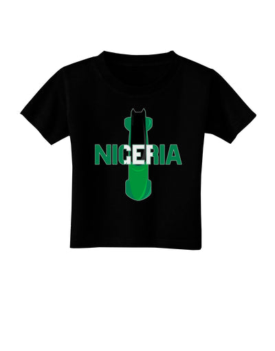 Nigeria Bobsled Toddler T-Shirt Dark by TooLoud-Toddler T-Shirt-TooLoud-Black-2T-Davson Sales