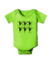 Nine Ladies Dancing Baby Romper Bodysuit-Baby Romper-TooLoud-Lime-06-Months-Davson Sales