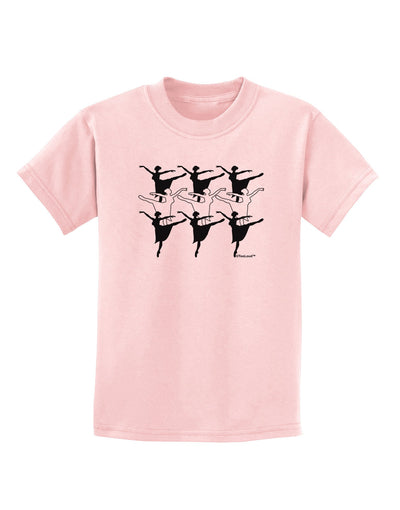 Nine Ladies Dancing Childrens T-Shirt-Childrens T-Shirt-TooLoud-PalePink-X-Small-Davson Sales