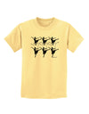 Nine Ladies Dancing Childrens T-Shirt-Childrens T-Shirt-TooLoud-Daffodil-Yellow-X-Small-Davson Sales