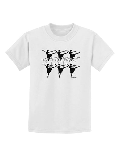 Nine Ladies Dancing Childrens T-Shirt-Childrens T-Shirt-TooLoud-White-X-Small-Davson Sales