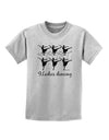 Nine Ladies Dancing Text Childrens T-Shirt-Childrens T-Shirt-TooLoud-AshGray-X-Small-Davson Sales