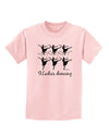 Nine Ladies Dancing Text Childrens T-Shirt-Childrens T-Shirt-TooLoud-PalePink-X-Small-Davson Sales