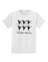 Nine Ladies Dancing Text Childrens T-Shirt-Childrens T-Shirt-TooLoud-White-X-Small-Davson Sales