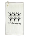 Nine Ladies Dancing Text Micro Terry Gromet Golf Towel 11&#x22;x19-Golf Towel-TooLoud-White-Davson Sales