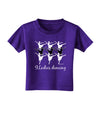 Nine Ladies Dancing Text Toddler T-Shirt Dark-Toddler T-Shirt-TooLoud-Purple-2T-Davson Sales