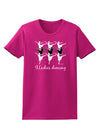 Nine Ladies Dancing Text Womens Dark T-Shirt-TooLoud-Hot-Pink-Small-Davson Sales