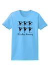 Nine Ladies Dancing Text Womens T-Shirt-Womens T-Shirt-TooLoud-Aquatic-Blue-X-Small-Davson Sales