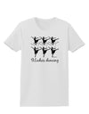 Nine Ladies Dancing Text Womens T-Shirt-Womens T-Shirt-TooLoud-White-X-Small-Davson Sales