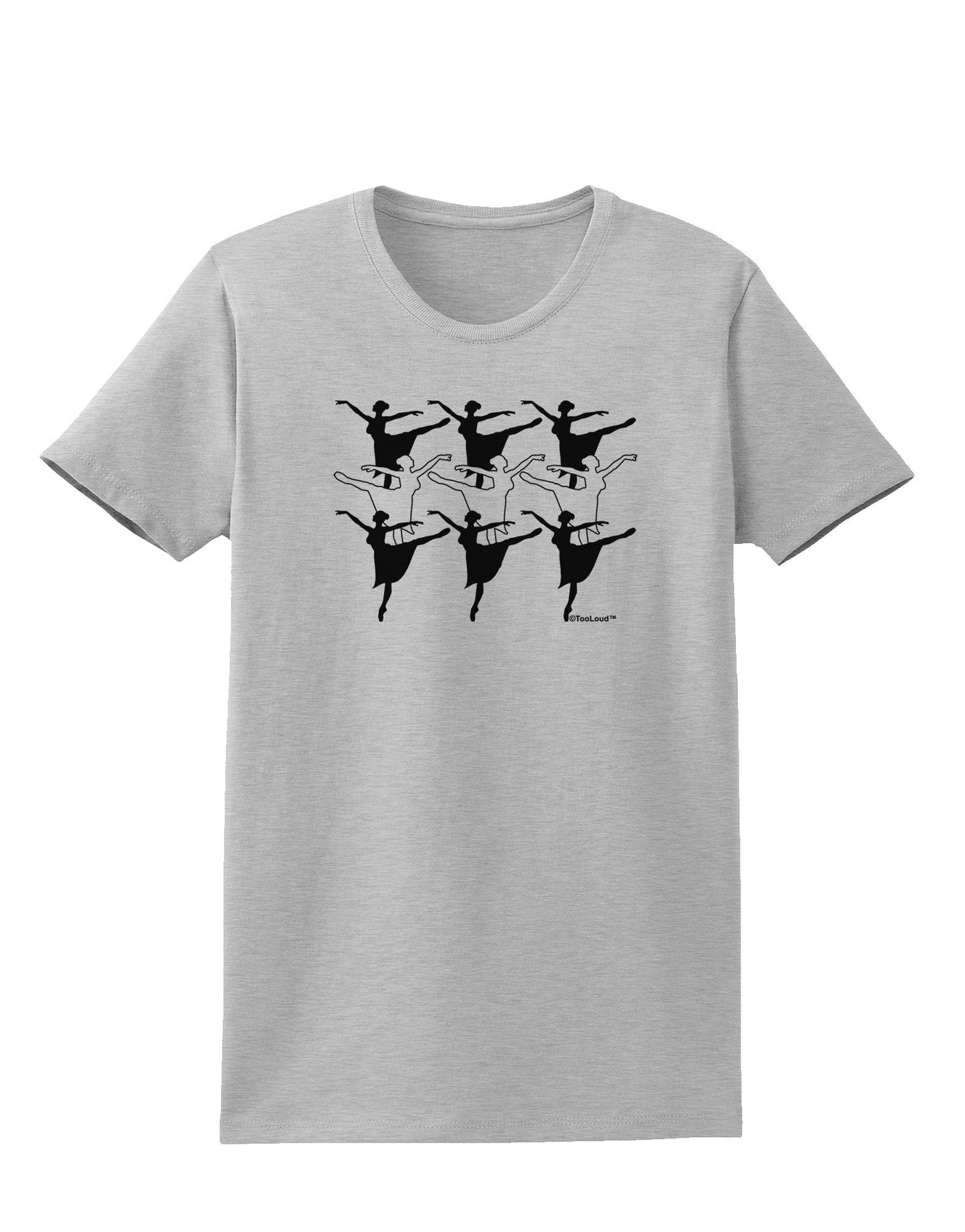 Nine Ladies Dancing Womens T-Shirt-Womens T-Shirt-TooLoud-AshGray-X-Small-Davson Sales