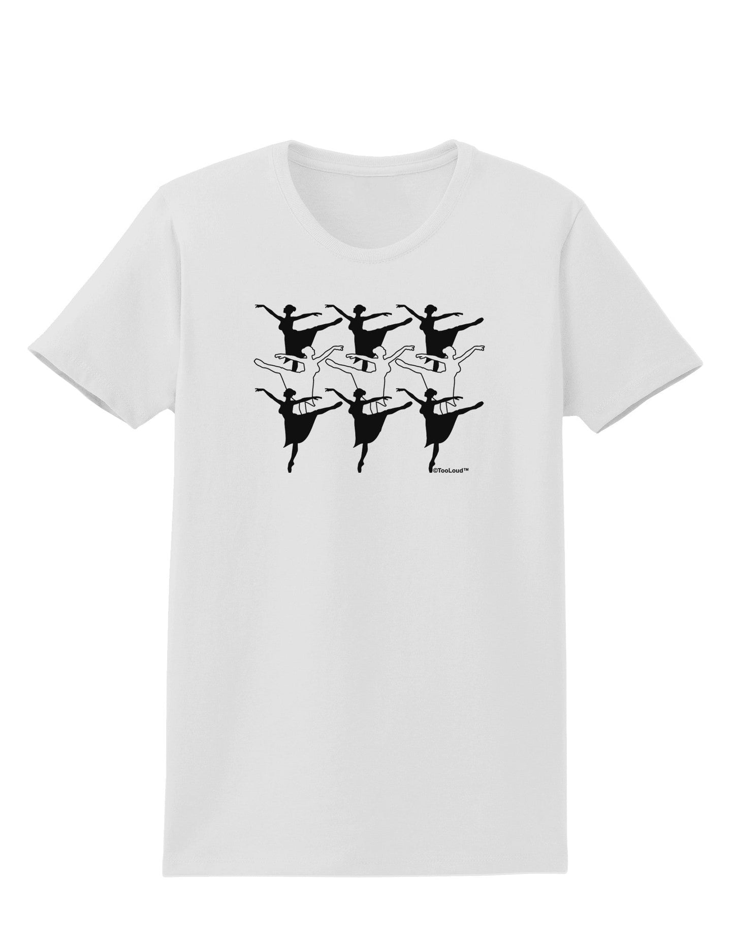 Nine Ladies Dancing Womens T-Shirt-Womens T-Shirt-TooLoud-White-X-Small-Davson Sales