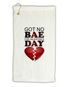 No Bae For Valentine's Day Micro Terry Gromet Golf Towel 16 x 25 inch-Golf Towel-TooLoud-White-Davson Sales