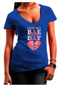 No Bae For Valentine's Day Womens V-Neck Dark T-Shirt-Womens V-Neck T-Shirts-TooLoud-Royal-Blue-Juniors Fitted Small-Davson Sales