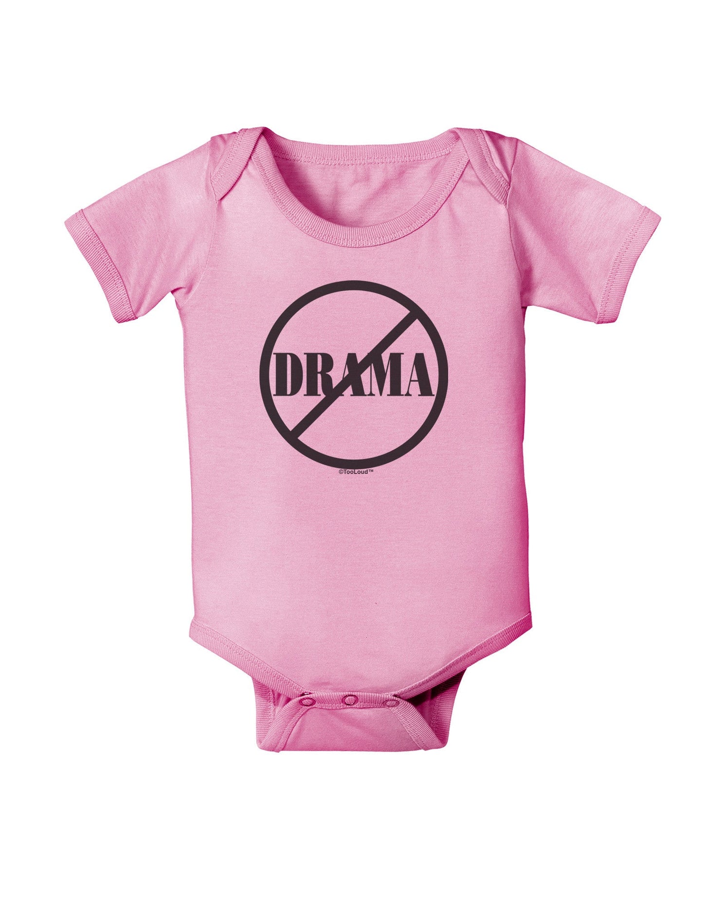 No Drama Allowed Baby Romper Bodysuit-Baby Romper-TooLoud-Pink-06-Months-Davson Sales