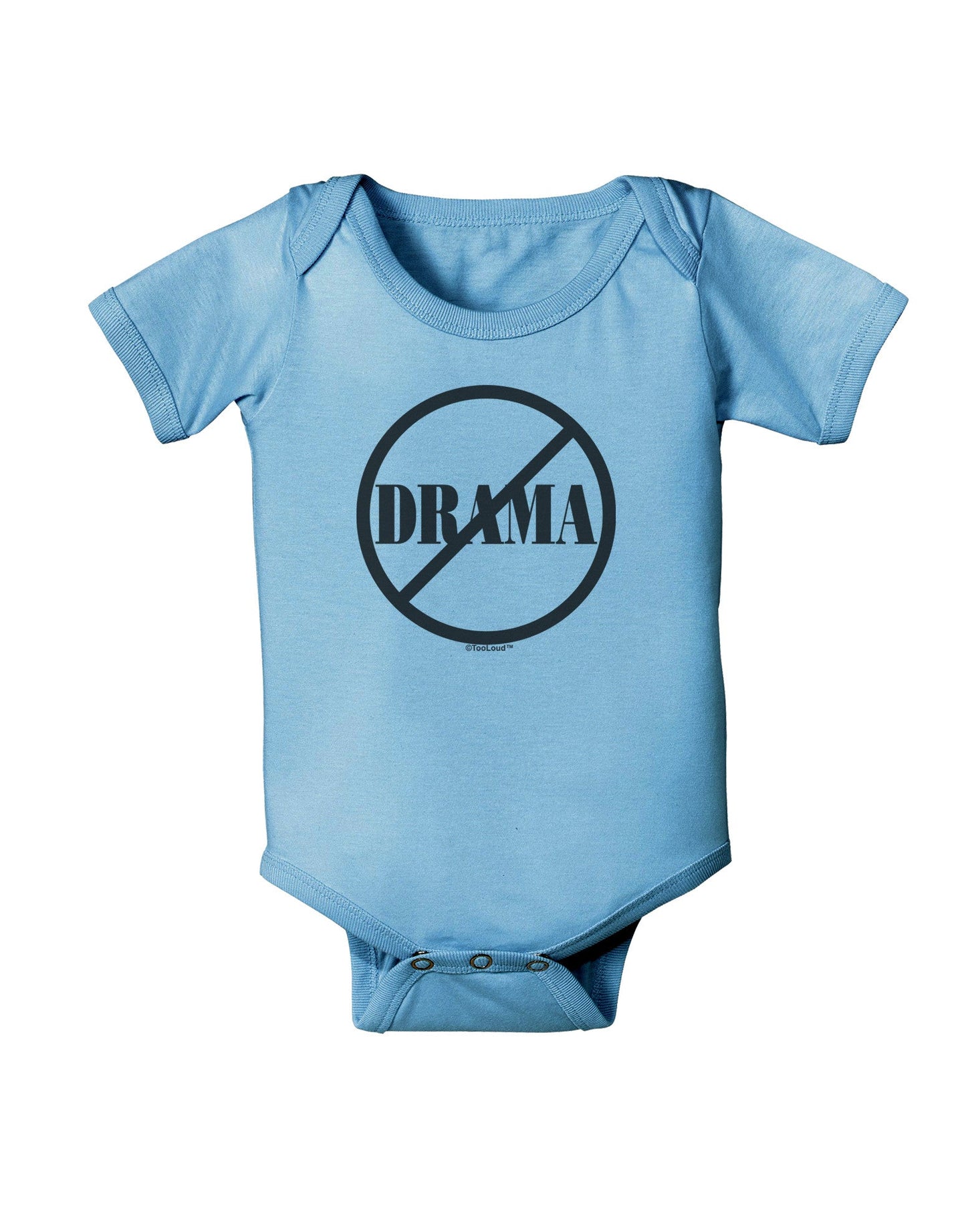 No Drama Allowed Baby Romper Bodysuit-Baby Romper-TooLoud-LightBlue-06-Months-Davson Sales