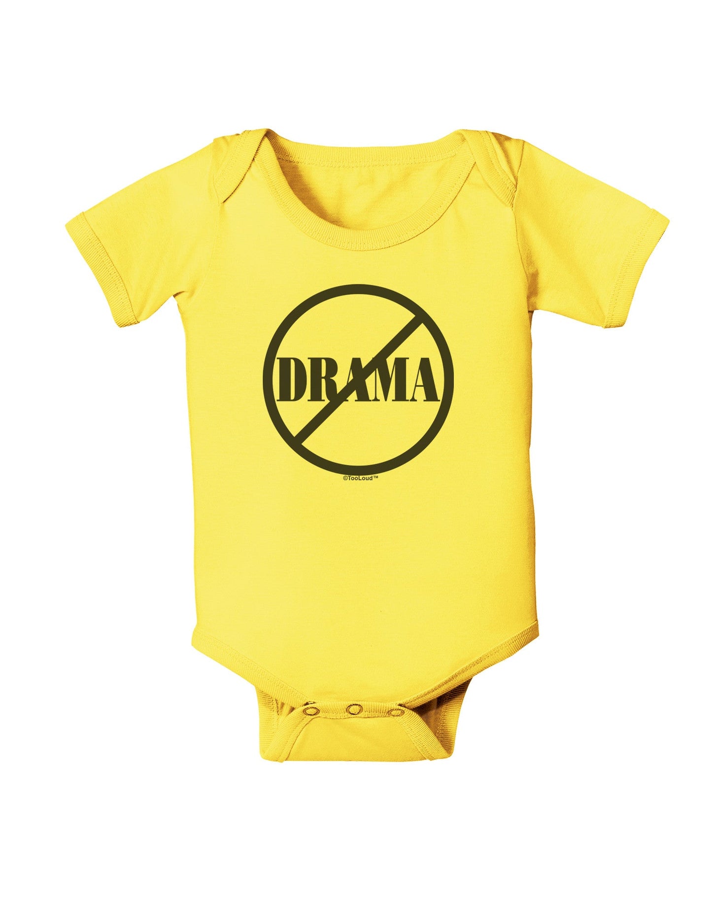 No Drama Allowed Baby Romper Bodysuit-Baby Romper-TooLoud-Yellow-06-Months-Davson Sales