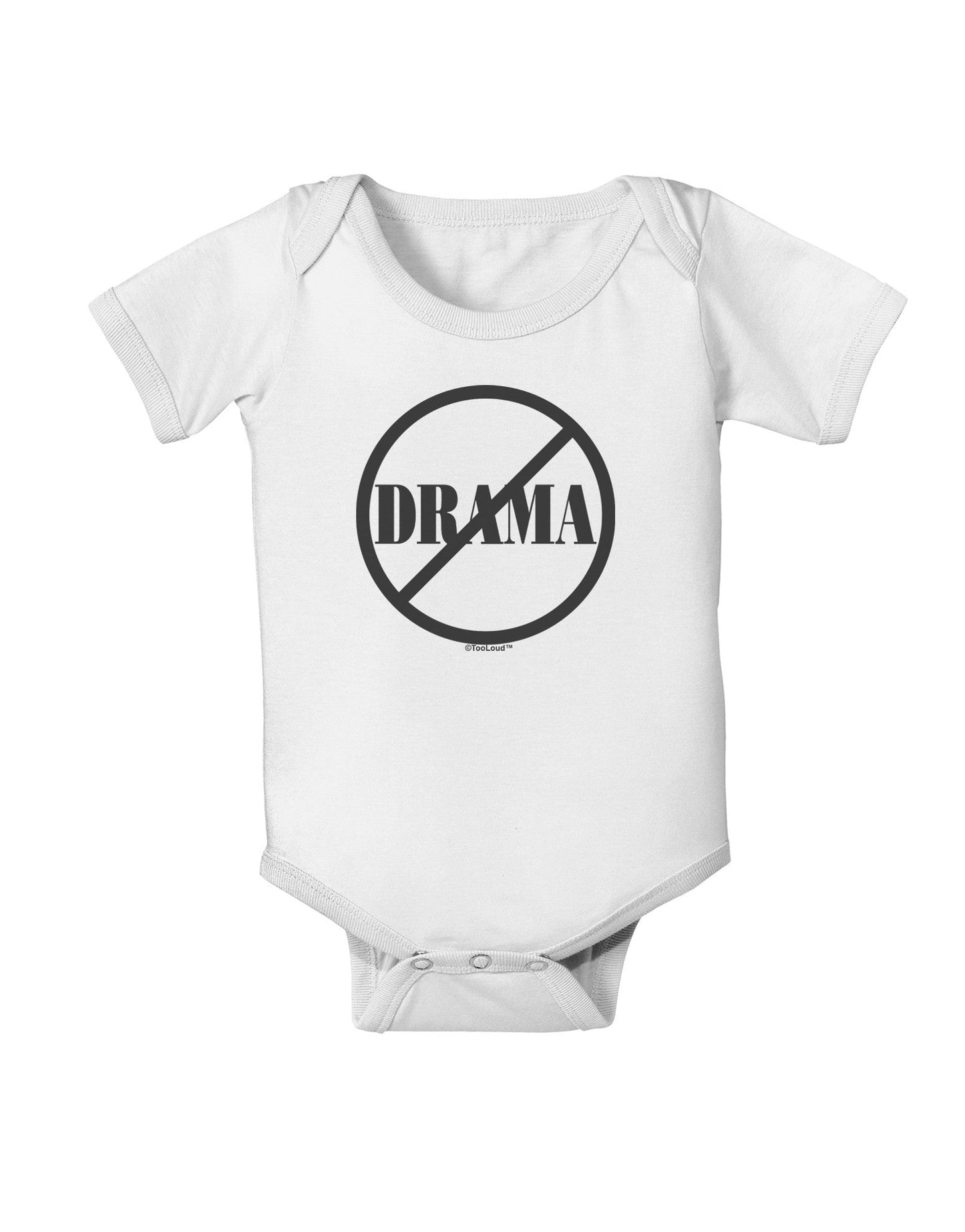 No Drama Allowed Baby Romper Bodysuit-Baby Romper-TooLoud-White-06-Months-Davson Sales
