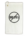 No Drama Allowed Micro Terry Gromet Golf Towel 16 x 25 inch-Golf Towel-TooLoud-White-Davson Sales