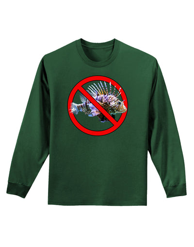 No Lionfish Adult Long Sleeve Dark T-Shirt-TooLoud-Dark-Green-Small-Davson Sales