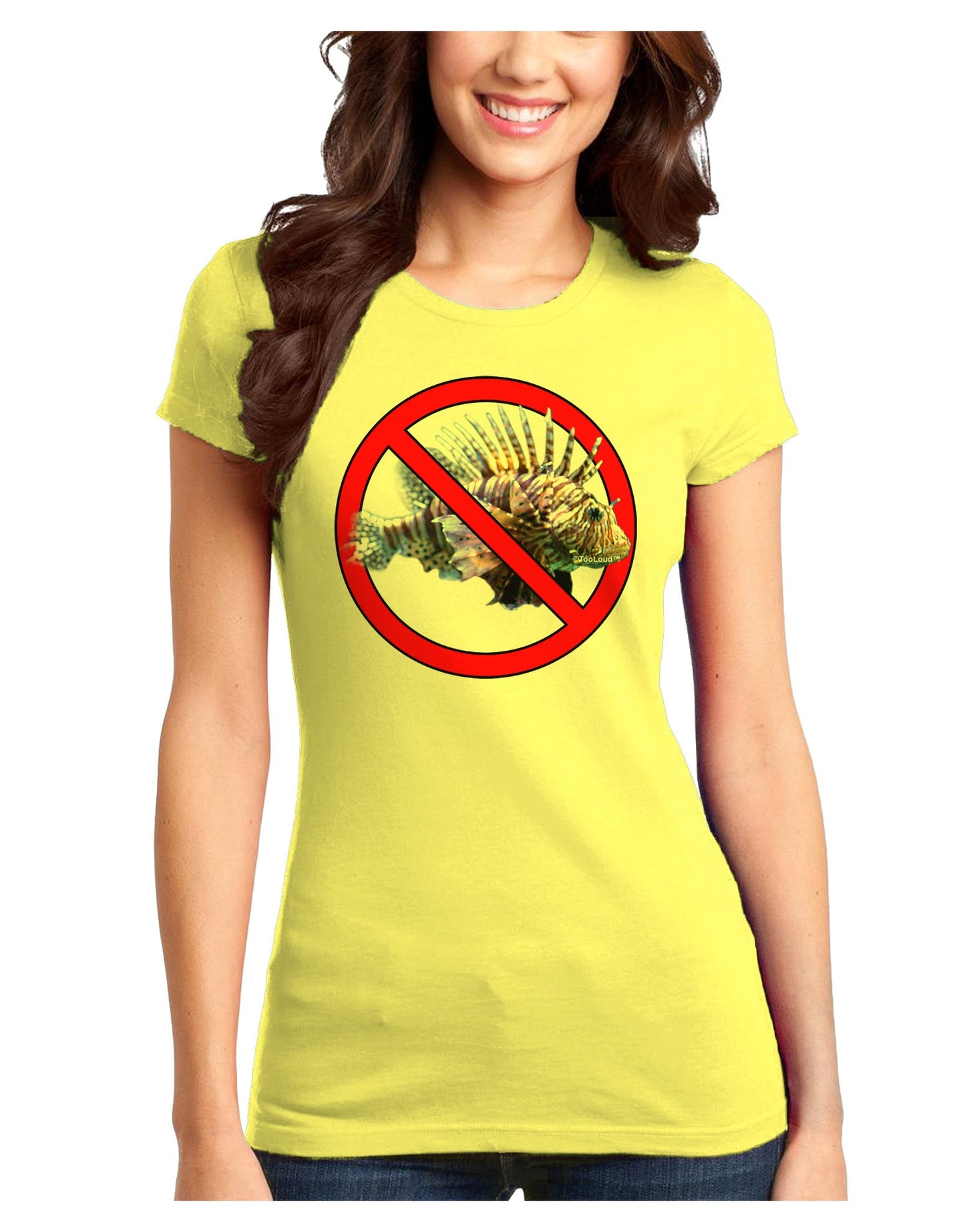 No Lionfish Juniors T-Shirt-Womens Juniors T-Shirt-TooLoud-Yellow-Juniors Fitted X-Small-Davson Sales