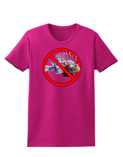 No Lionfish Womens Dark T-Shirt-TooLoud-Hot-Pink-Small-Davson Sales