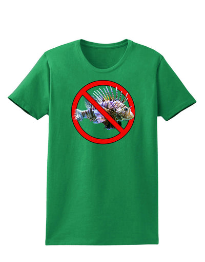 No Lionfish Womens Dark T-Shirt-TooLoud-Kelly-Green-X-Small-Davson Sales