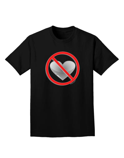 No Love Symbol Adult Dark T-Shirt-Mens T-Shirt-TooLoud-Black-Small-Davson Sales