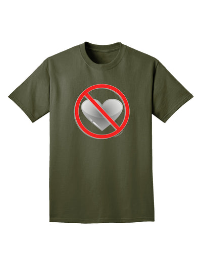No Love Symbol Adult Dark T-Shirt-Mens T-Shirt-TooLoud-Military-Green-Small-Davson Sales