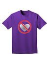 No Love Symbol Adult Dark T-Shirt-Mens T-Shirt-TooLoud-Purple-Small-Davson Sales