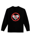 No Love Symbol Adult Long Sleeve Dark T-Shirt-TooLoud-Black-Small-Davson Sales