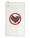 No Love Symbol Micro Terry Gromet Golf Towel 16 x 25 inch-Golf Towel-TooLoud-White-Davson Sales