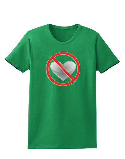 No Love Symbol Womens Dark T-Shirt-Womens T-Shirt-TooLoud-Kelly-Green-X-Small-Davson Sales