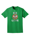 No Love Symbol with Text Adult Dark T-Shirt-Mens T-Shirt-TooLoud-Kelly-Green-Small-Davson Sales