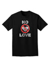No Love Symbol with Text Adult Dark T-Shirt-Mens T-Shirt-TooLoud-Black-Small-Davson Sales