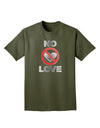 No Love Symbol with Text Adult Dark T-Shirt-Mens T-Shirt-TooLoud-Military-Green-Small-Davson Sales