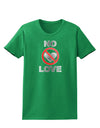 No Love Symbol with Text Womens Dark T-Shirt-Womens T-Shirt-TooLoud-Kelly-Green-X-Small-Davson Sales