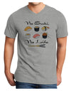 No Sushi No Life Adult V-Neck T-shirt-Mens V-Neck T-Shirt-TooLoud-HeatherGray-Small-Davson Sales