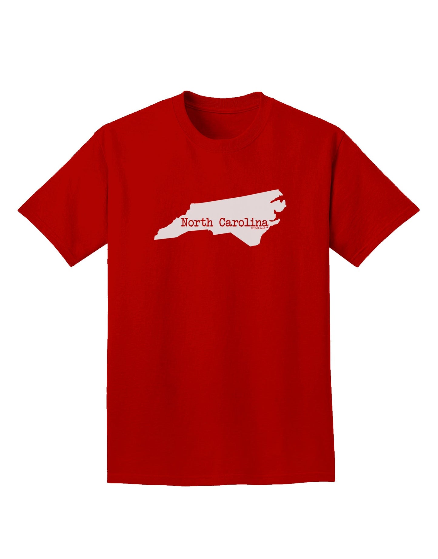 North Carolina - United States Shape Adult Dark T-Shirt by TooLoud-Mens T-Shirt-TooLoud-Red-Small-Davson Sales