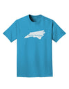 North Carolina - United States Shape Adult Dark T-Shirt by TooLoud-Mens T-Shirt-TooLoud-Turquoise-Small-Davson Sales