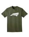 North Carolina - United States Shape Adult Dark T-Shirt by TooLoud-Mens T-Shirt-TooLoud-Military-Green-Small-Davson Sales