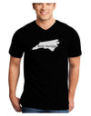 North Carolina - United States Shape Adult Dark V-Neck T-Shirt by TooLoud-Mens V-Neck T-Shirt-TooLoud-Black-Small-Davson Sales
