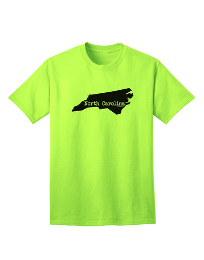 North Carolina - United States Shape Adult T-Shirt: A Stylish Addition to Your Wardrobe by TooLoud-Mens T-shirts-TooLoud-Neon-Green-Small-Davson Sales