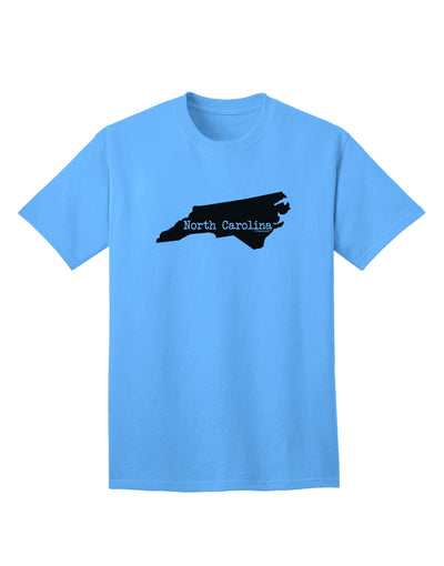 North Carolina - United States Shape Adult T-Shirt: A Stylish Addition to Your Wardrobe by TooLoud-Mens T-shirts-TooLoud-Aquatic-Blue-Small-Davson Sales