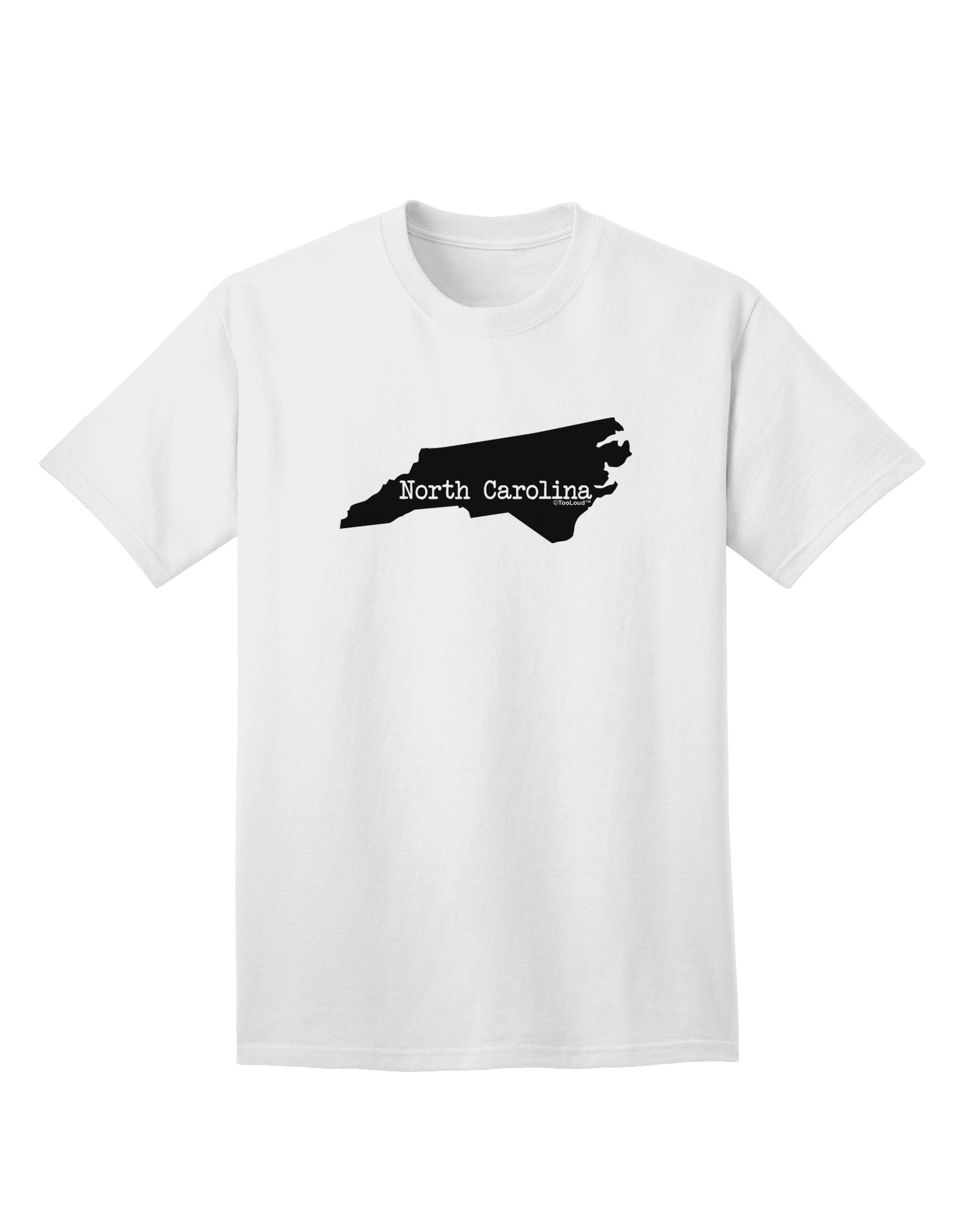North Carolina - United States Shape Adult T-Shirt: A Stylish Addition to Your Wardrobe by TooLoud-Mens T-shirts-TooLoud-White-Small-Davson Sales