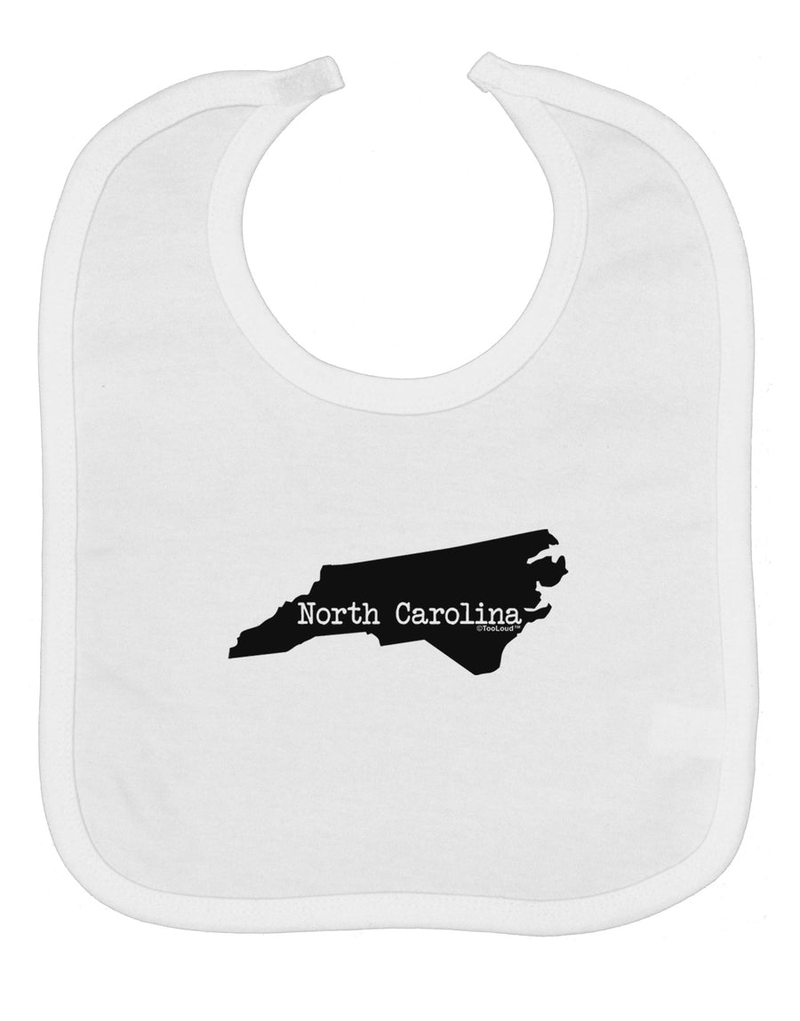 North Carolina - United States Shape Baby Bib by TooLoud
